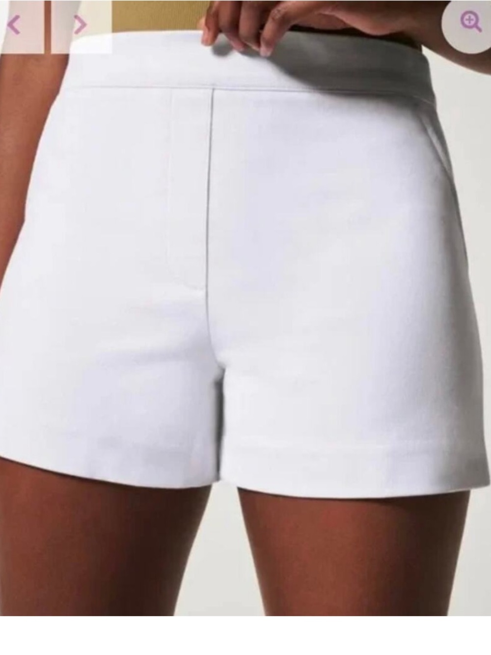SPANX White High-Waist Tailored Shorts